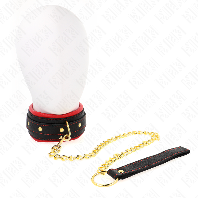 KINK - HALSBAND MET LIJN VAN EENVOUDIGE STOF, VERSTELBAAR 33-48 CM X 5,7 CM