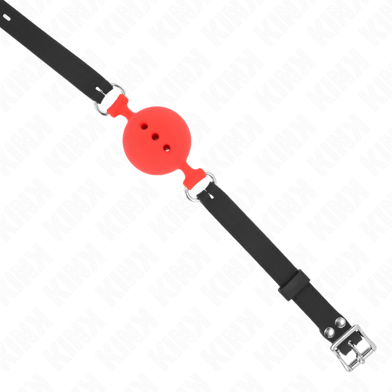 KINK - VOLLEDIGE SILICONEN KLEP 55 x 2 CM MET 5 CM BAL MAAT L ROOD VERSTELBAAR 35-51 CM