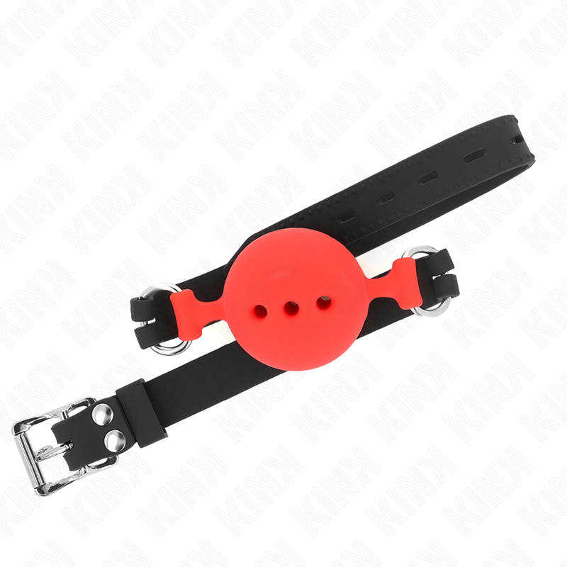 KINK - VOLLEDIGE SILICONEN KLEP 55 x 2 CM MET 5 CM BAL MAAT L ROOD VERSTELBAAR 35-51 CM