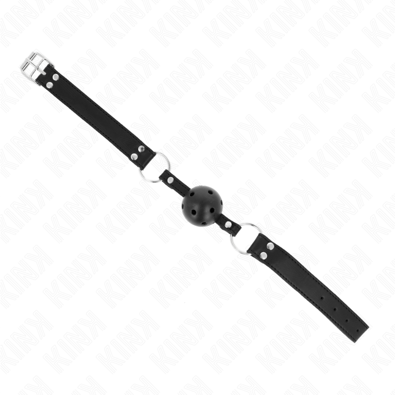 KINK - ADEMENDE BAL 4 CM KNEVEL MET DUBBELE KLINKNAGEL MODEL 1 ZWART 62,5 x 2,5 CM VERSTELBAAR 42-58 CM