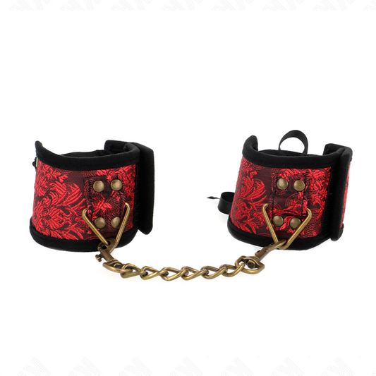 KINK - BRACELET SCANDAL DÉTAILS EN DENTELLE ROUGE-NOIR 24,5 CM X 6,5 CM