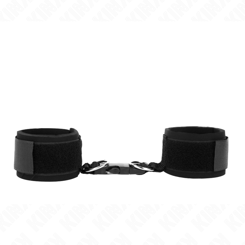KINK - NEOPREEN POLSMANCHETTEN MET VELCRO SLUITING ZWART VERSTELBAAR 22-34 CM