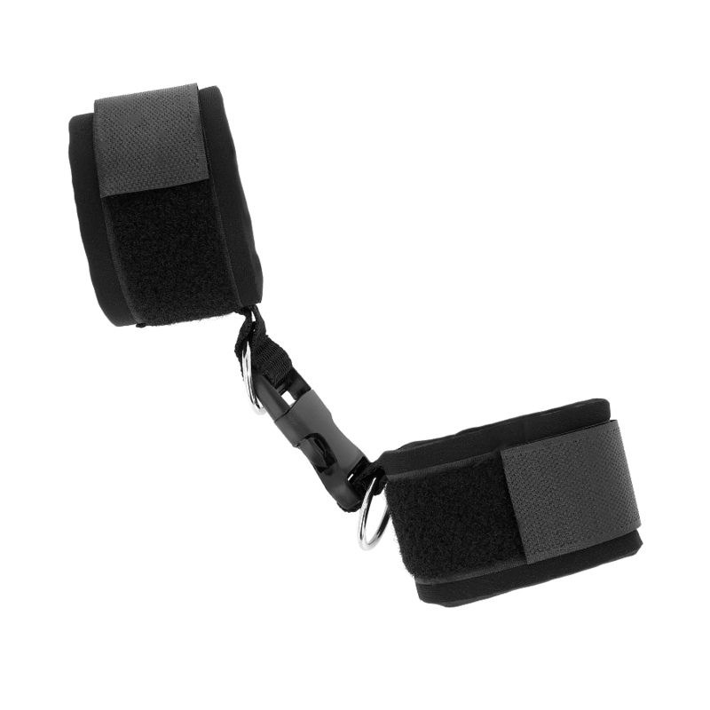 KINK - NEOPREEN POLSMANCHETTEN MET VELCRO SLUITING ZWART VERSTELBAAR 22-34 CM