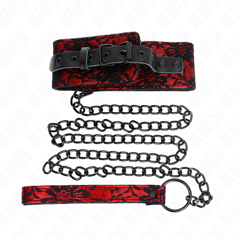 KINK - LACE CHAIN ​​WITH BELT WITH GENUINE LEATHER BELT 105 CM / 44 X 5.5 CM