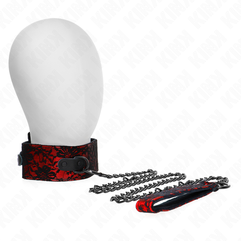 KINK - CHAÎNE EN DENTELLE AVEC CEINTURE EN CUIR VÉRITABLE 105 CM / 44 X 5,5 CM