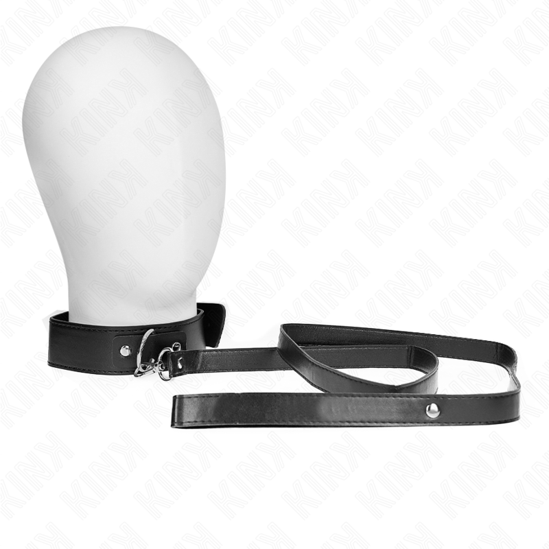 KINK - KETTING MET RIEM 116 CM ZWARTE BAND VERSTELBAAR 32-50 CM X 8 CM