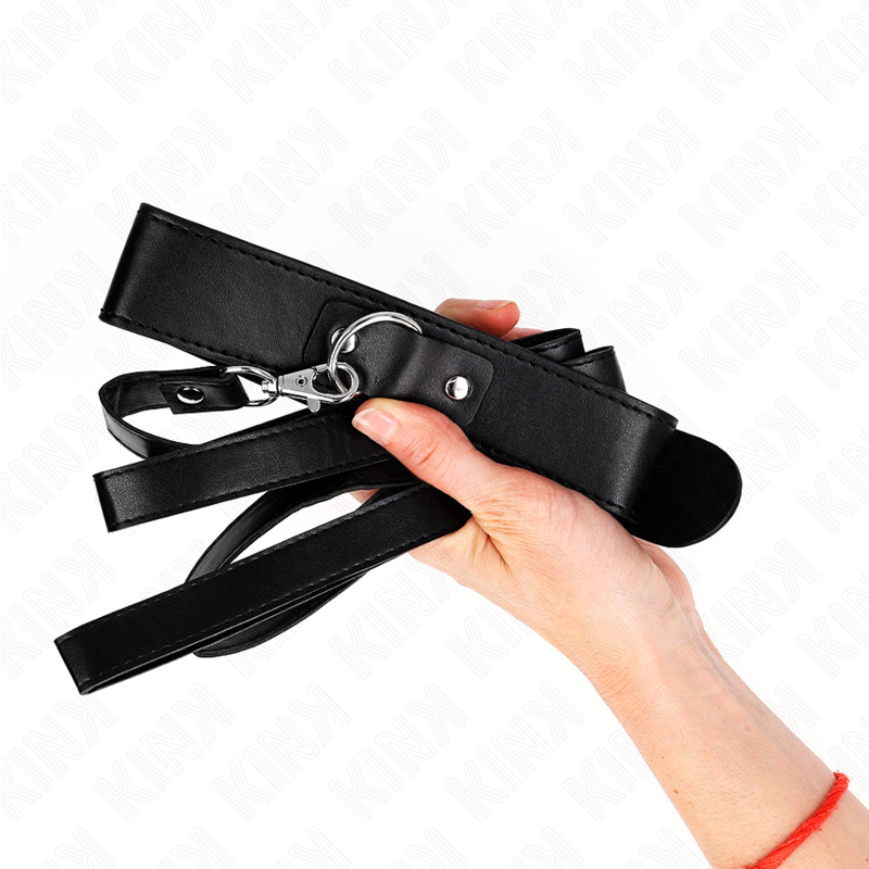 KINK - COLLIER AVEC CEINTURE 116 CM NOIR SANGLE RÉGLABLE 32-50 CM X 8 CM
