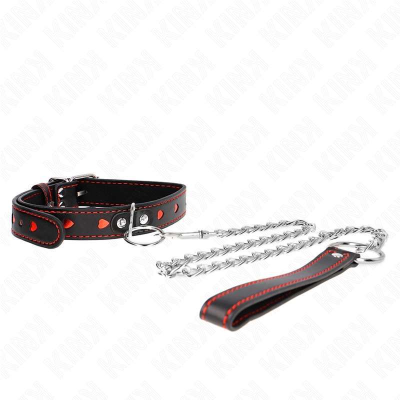 KINK - NECKLACE WITH RIBBON 65 CM HEART DETAILS 52.5 X 2.5 CM