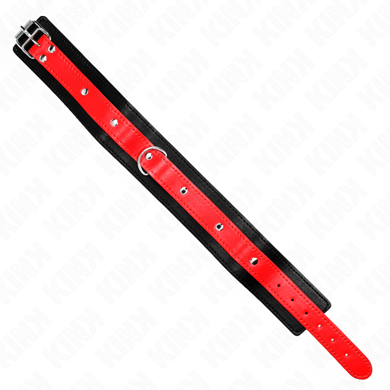 KINK - COLLIER AVEC RUBAN ROUGE 65 CM RÉGLABLE 36-43 CM X 5 CM