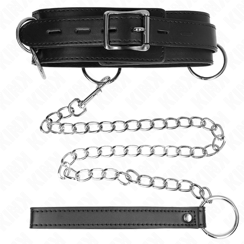 KINK - COLLIER ESCLAVAGE 3 ANNEAUX AVEC RUBAN 80 CM 53 X 5 CM