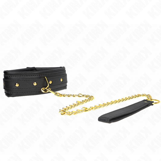 KINK - COLLIER AVEC BRACELET EN SIMILI CUIR ÉPONGE MODÈLE 1 RÉGLABLE 37-54 CM X 3 CM