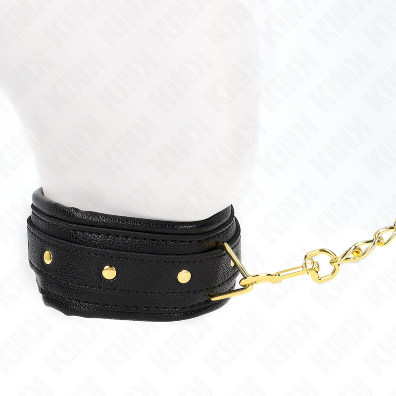KINK - COLLIER AVEC BRACELET EN SIMILI CUIR ÉPONGE MODÈLE 1 RÉGLABLE 37-54 CM X 3 CM