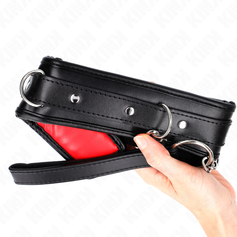 KINK - COLLIER AVEC BRACELET EN SIMILI CUIR ÉPONGE MODÈLE 3 RÉGLABLE 37-54 CM X 3 CM