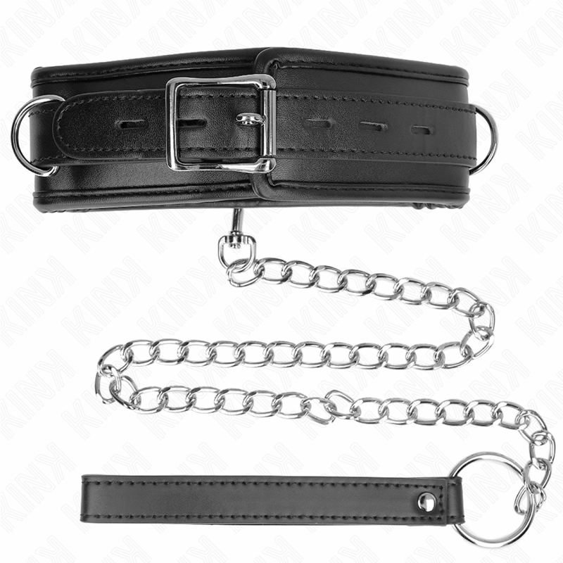 KINK - COLLIER AVEC BRACELET EN SIMILI CUIR ÉPONGE MODÈLE 3 RÉGLABLE 37-54 CM X 3 CM