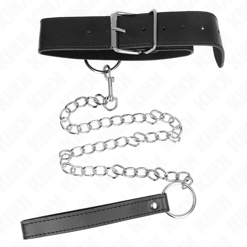 KINK - BASISMODEL HALSBAND MET LIJN MODEL 4 VERSTELBAAR 36-43 CM