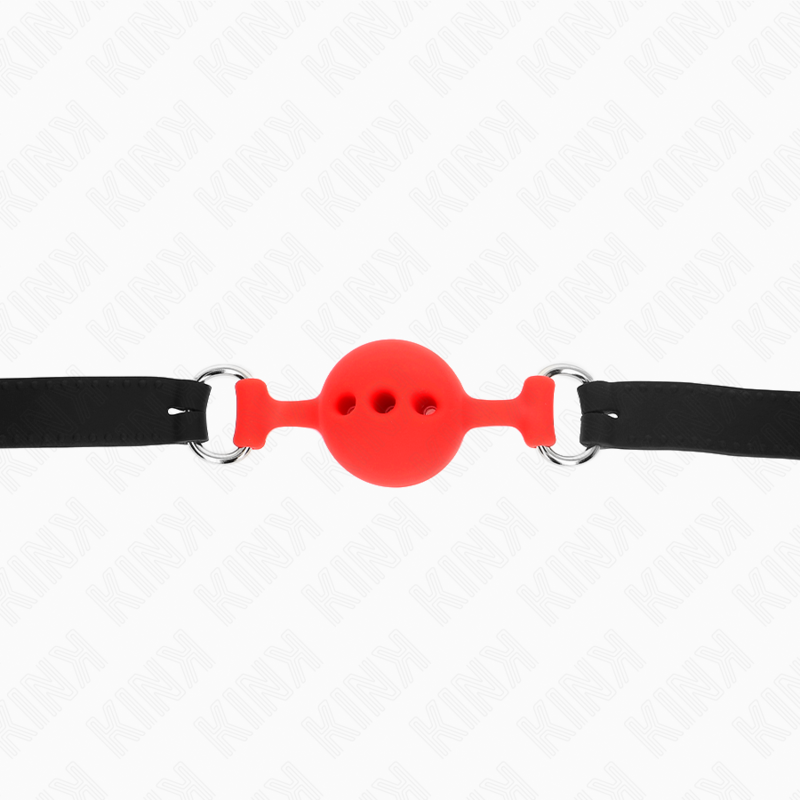 KINK - VOLLEDIGE SILICONEN KLEP 55 x 2 CM MET 4 CM BAL MAAT S ROOD VERSTELBAAR 35-51 CM