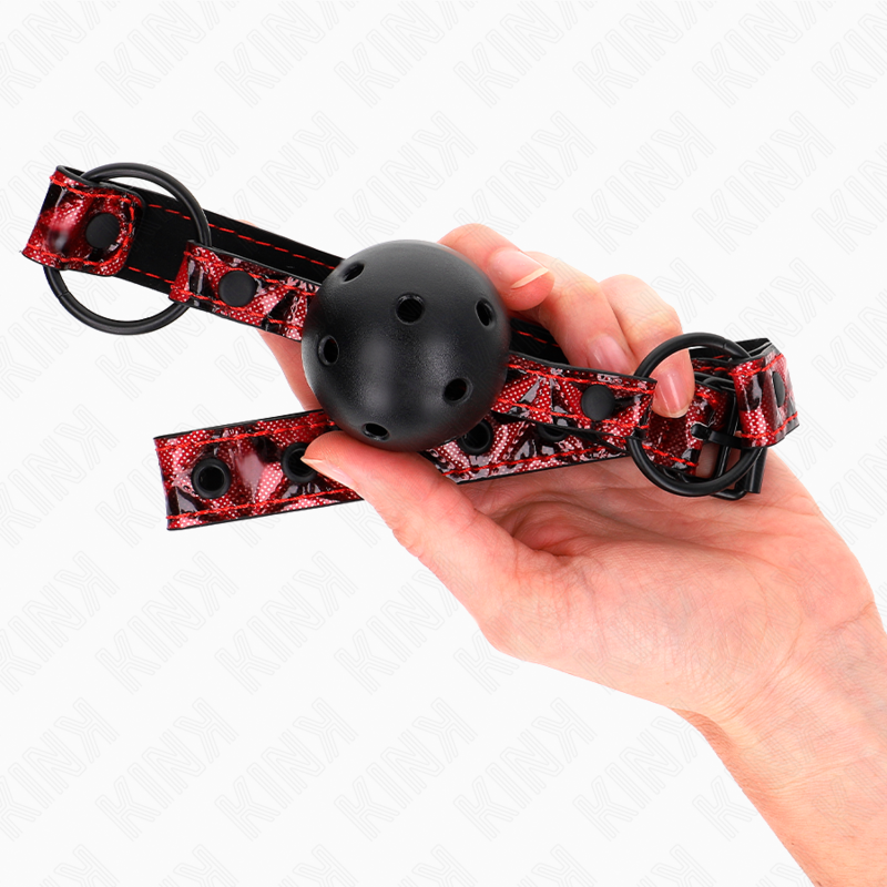 KINK - BOULE À MOTIF DIAMANT 4,5 CM BÂILLON MODÈLE 2 64,5 CM RÉGLABLE 42-60 CM