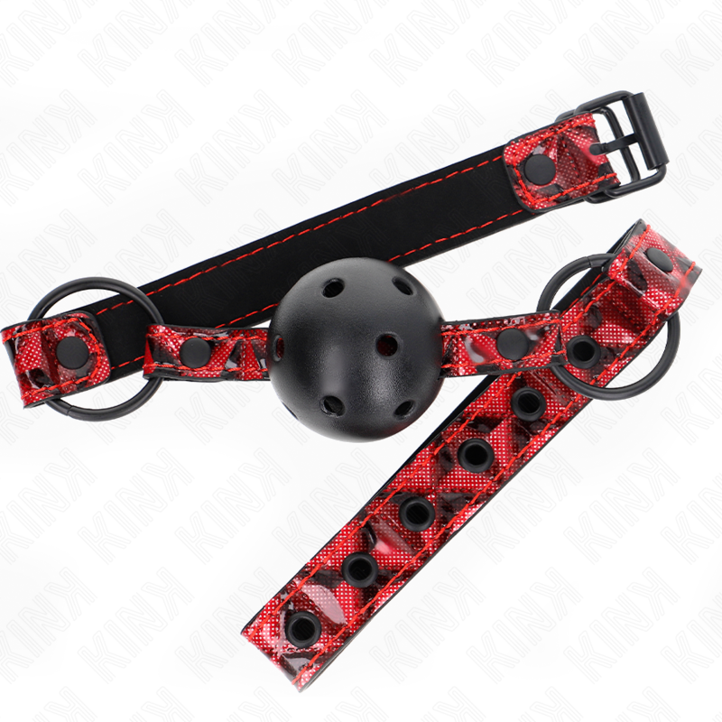 KINK - DIAMANTPATROON BAL 4,5 CM GAG MODEL 2 64,5 CM VERSTELBAAR 42-60 CM