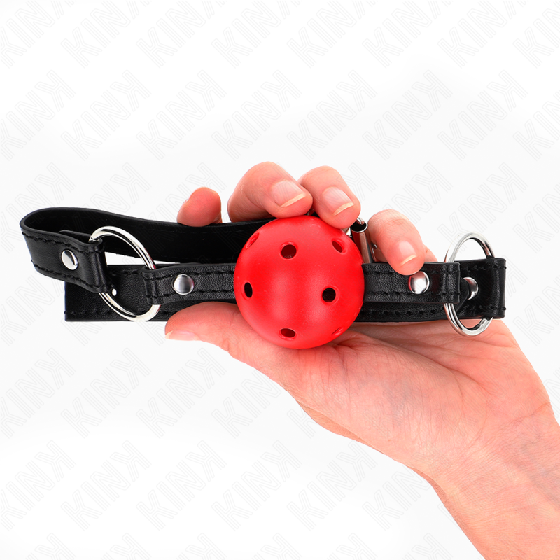 KINK - HOL, HARD, RODE BAL, 4,5 CM, KNEVEL, MODEL 1, 63,5 X 2 CM