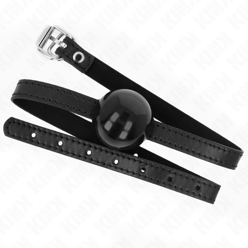 KINK - ZWARTE ENKELE HARDE BAL 4 CM GAG 65 x 1,5 CM
