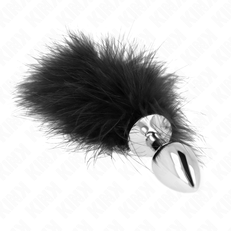 KINK - RVS ANALE PLUG 11 x 7 CM MET VEER 11 CM
