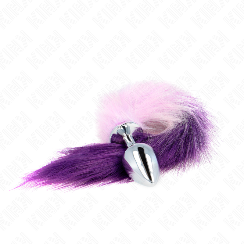 KINK - ANAL PLUG SIZE L 10 X 4 CM WITH PLASTIC TAIL 40 CM PURPLE