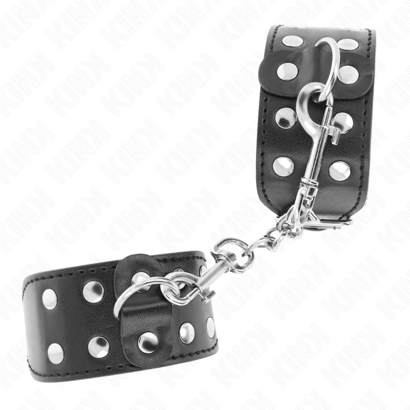 KINK - ARMBANDEN MET DUBBELE RIJ VERSTELBARE STUDS ZWART
