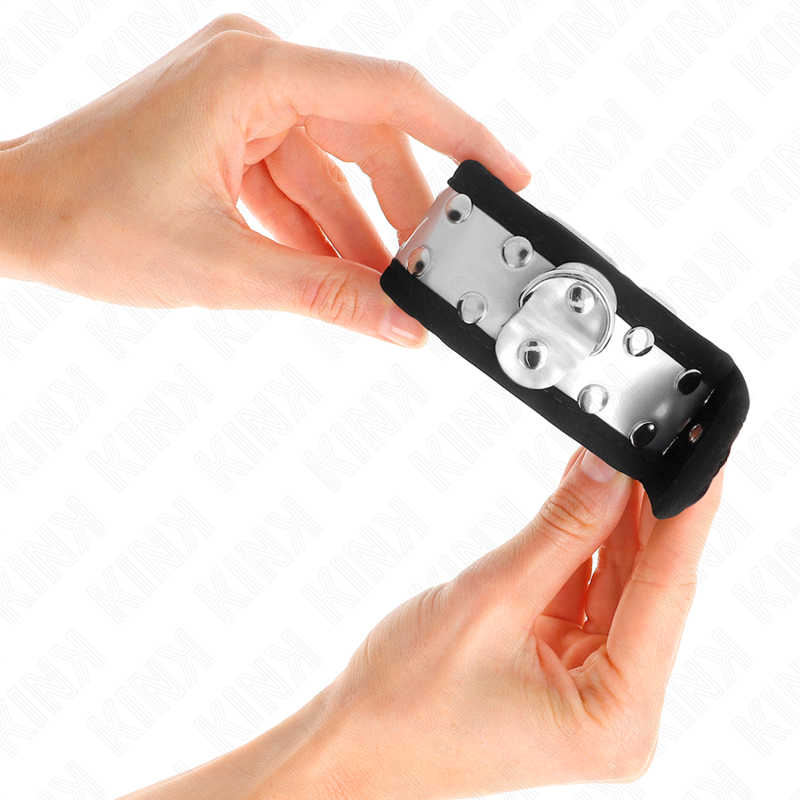 KINK - BRACELET FIN NOIR/ARGENT 30 X 4 CM