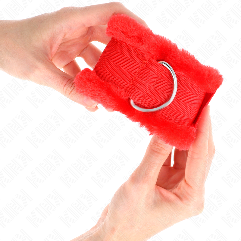 KINK - GEVOERDE POLSMANCHET ROOD VERSTELBAAR 17-31 CM X 7 CM