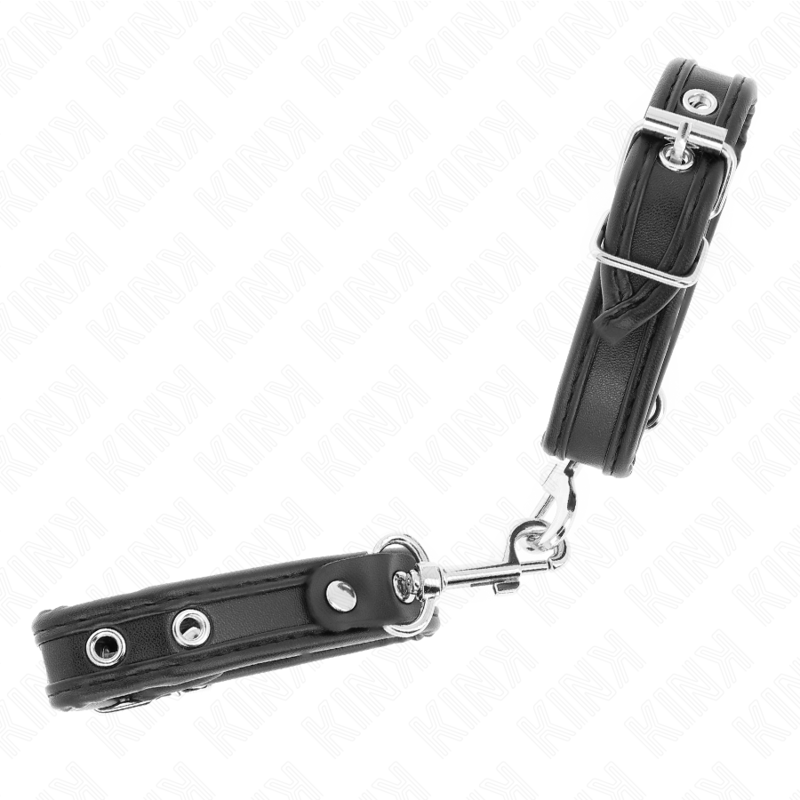 KINK - MINI ARMBANDEN ZWART MET KLINKNAGELS VERSTELBAAR 16-22 CM X 2 CM