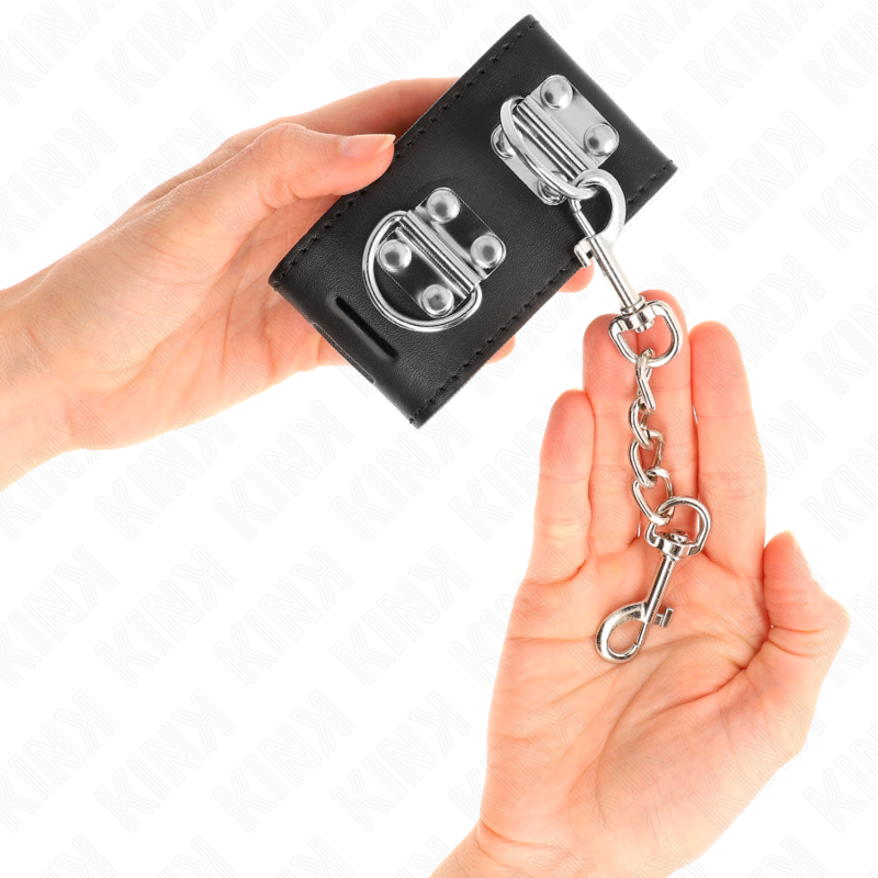 KINK - POIGNETS MULTIPOSITIONS AVEC FERMETURE À CADENAS NOIRS RÉGLABLES 16-23 CM X 5,5 CM