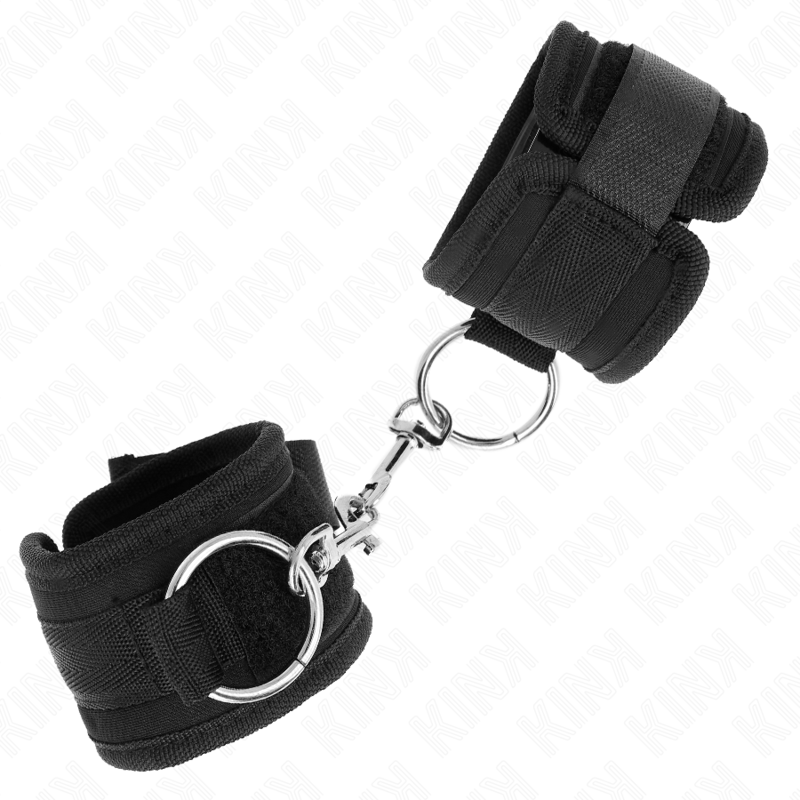 KINK - ZWARTE POLSMANCHETTEN VERSTELBAAR 18-35 CM X 6 CM
