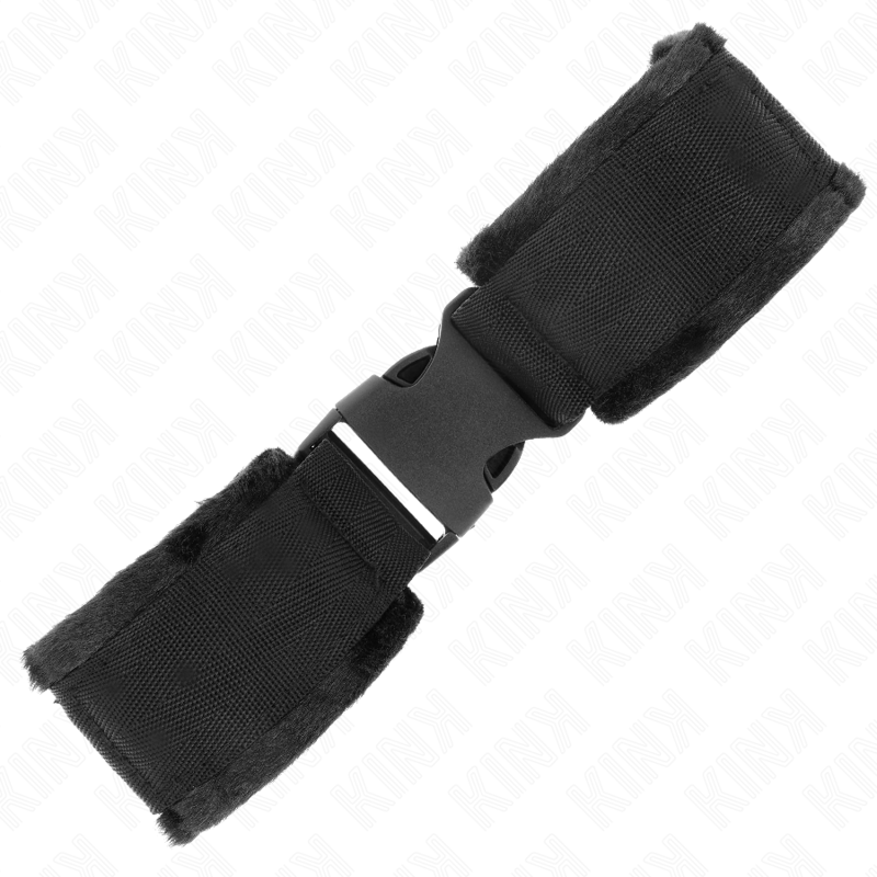 KINK - NYLON BIND HANDBOEIEN MET VELCRO SLUITING ROOD-ZWART MODEL 1 VERSTELBAAR 25-35 CM X 6 CM