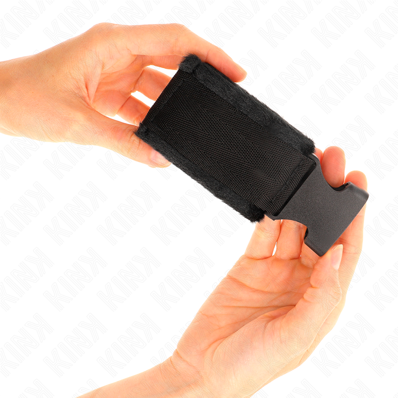 KINK - NYLON BIND HANDBOEIEN MET VELCRO SLUITING ROOD-ZWART MODEL 1 VERSTELBAAR 25-35 CM X 6 CM