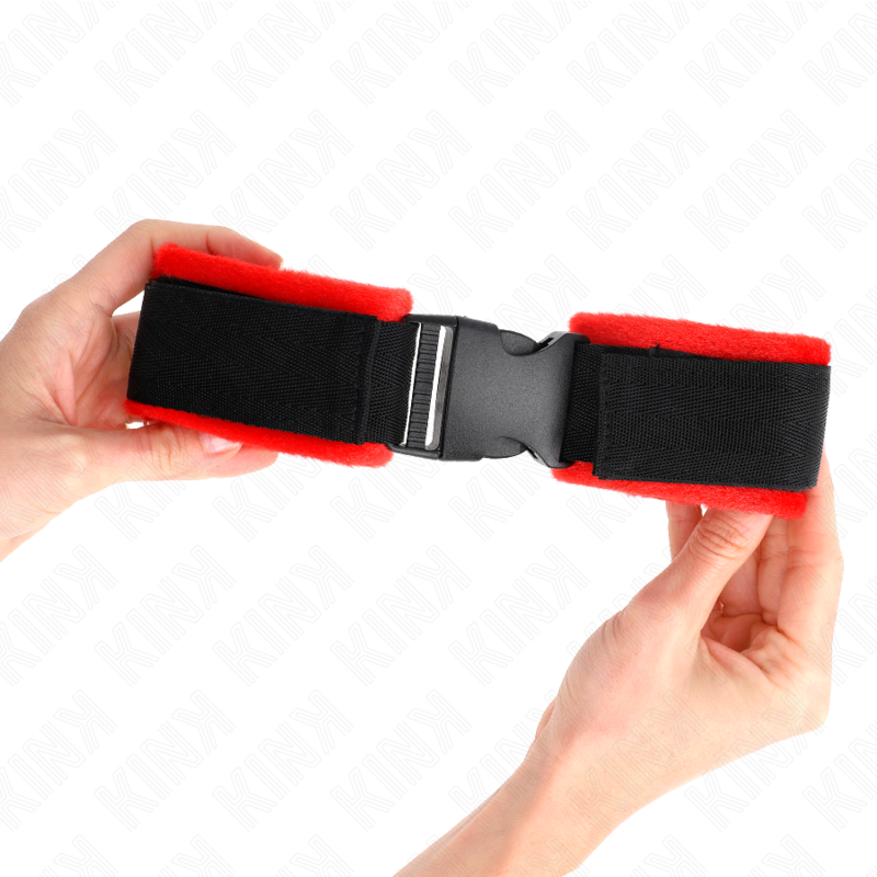 KINK - NYLON BIND VELCRO HANDBOEIEN ZWART MODEL 1 VERSTELBAAR 25-35 CM X 6 CM