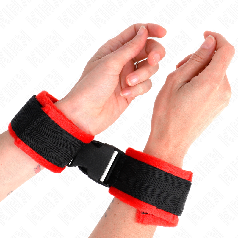 KINK - NYLON BIND VELCRO HANDBOEIEN ZWART MODEL 1 VERSTELBAAR 25-35 CM X 6 CM