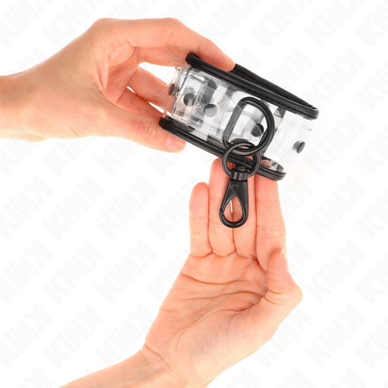 KINK - POIGNETS TRANSPARENTS RÉGLABLES 18-30 CM X 5,5 CM