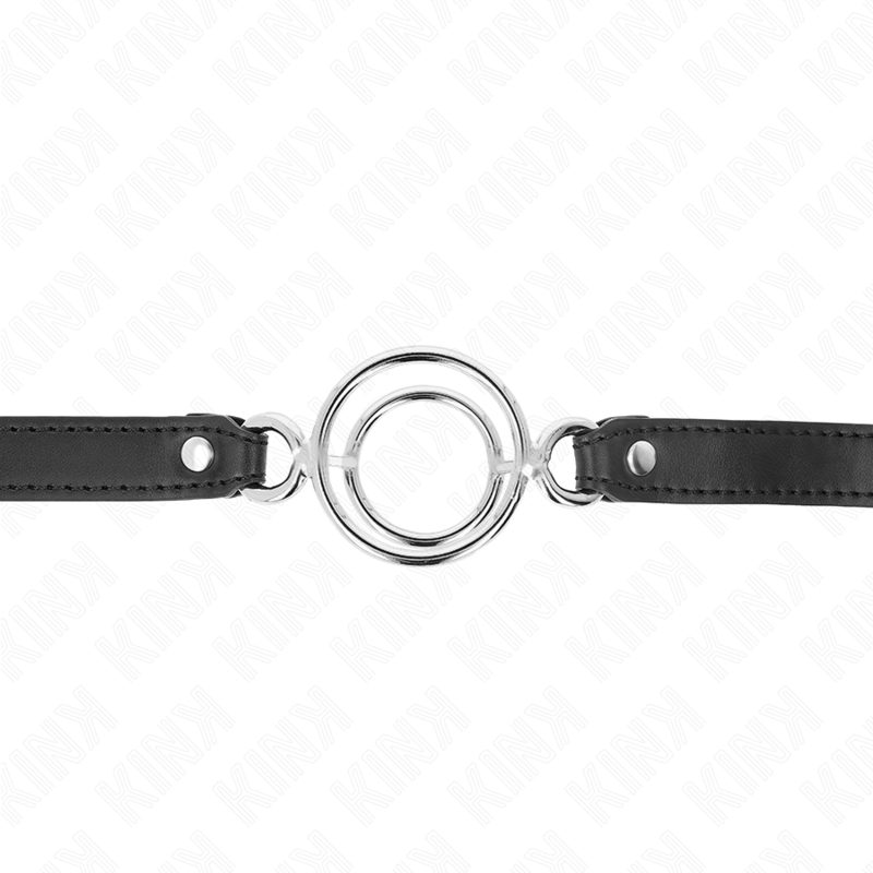 KINK - Knevel met meerdere O-ringen 5 cm zwart 63 x 2,5 cm
