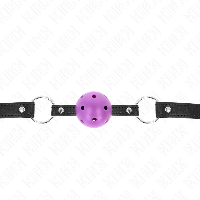 KINK - HOLLE, HARDE, PAARSE BAL, 4,5 CM, Gag, 63,5 X 2 CM