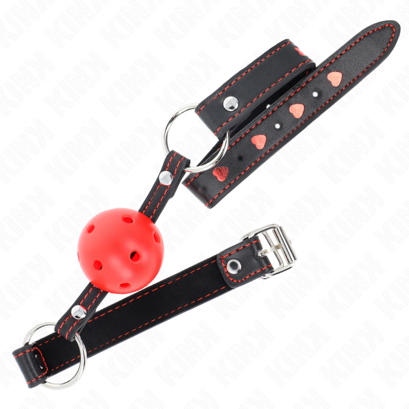KINK - BÂILLON-BOULEAU ROUGE CREUX ET DUR MODÈLE 2 65 x 2,5 CM