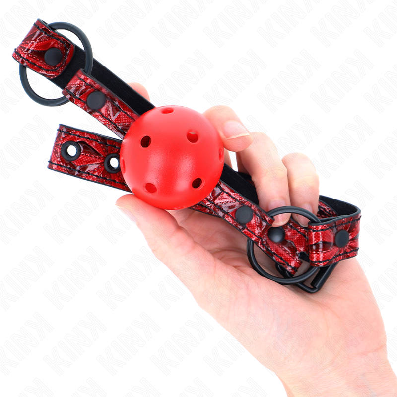 KINK - DIAMANTPATROON BAL 4,5 CM GAG MODEL 1 64,5 CM VERSTELBAAR 42-60 CM