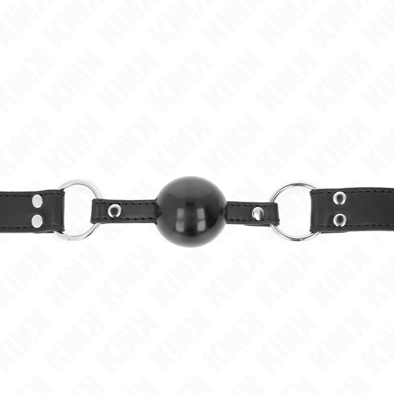 KINK - ZACHTE EN STEVIGE KOGELKOP 4 CM MET LEDEREN BAND 62 x 2,5 CM VERSTELBAAR 42-58 CM