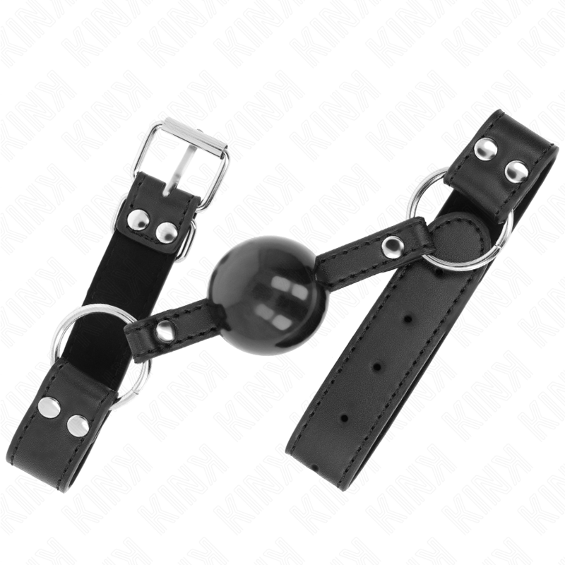 KINK - ZACHTE EN STEVIGE KOGELKOP 4 CM MET LEDEREN BAND 62 x 2,5 CM VERSTELBAAR 42-58 CM