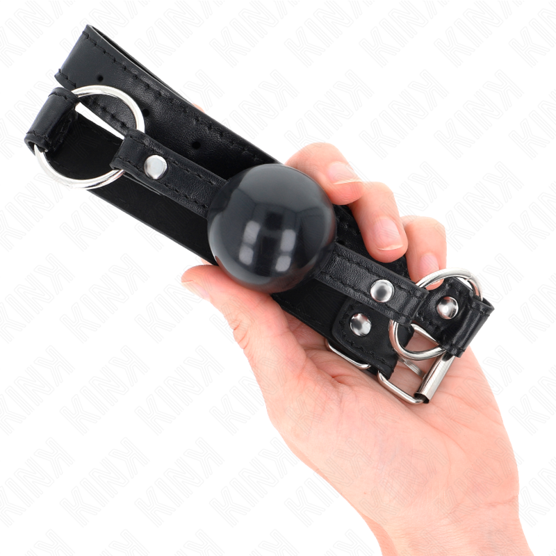 KINK - ZWARTE TPE BAL 4 CM Gag 60 x 2 CM