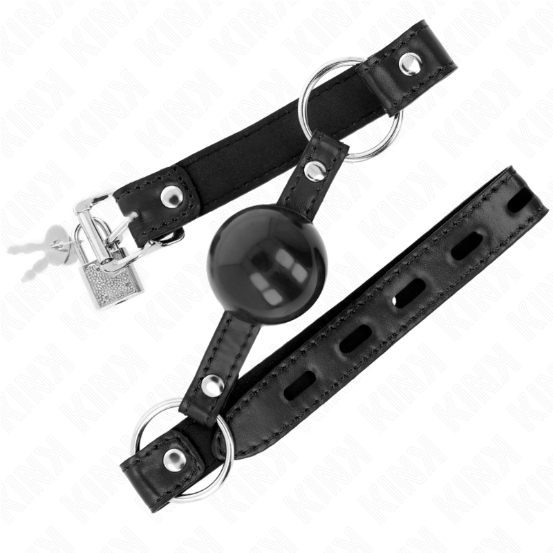 KINK - ZWARTE TPE BAL 4 CM Gag 60 x 2 CM