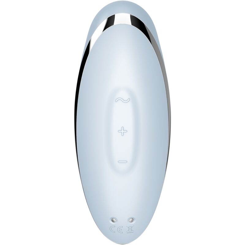 SATISFYER - TAP &amp; CLIMAX 2 VIBRATEUR &amp; STIMULATEUR BLEU