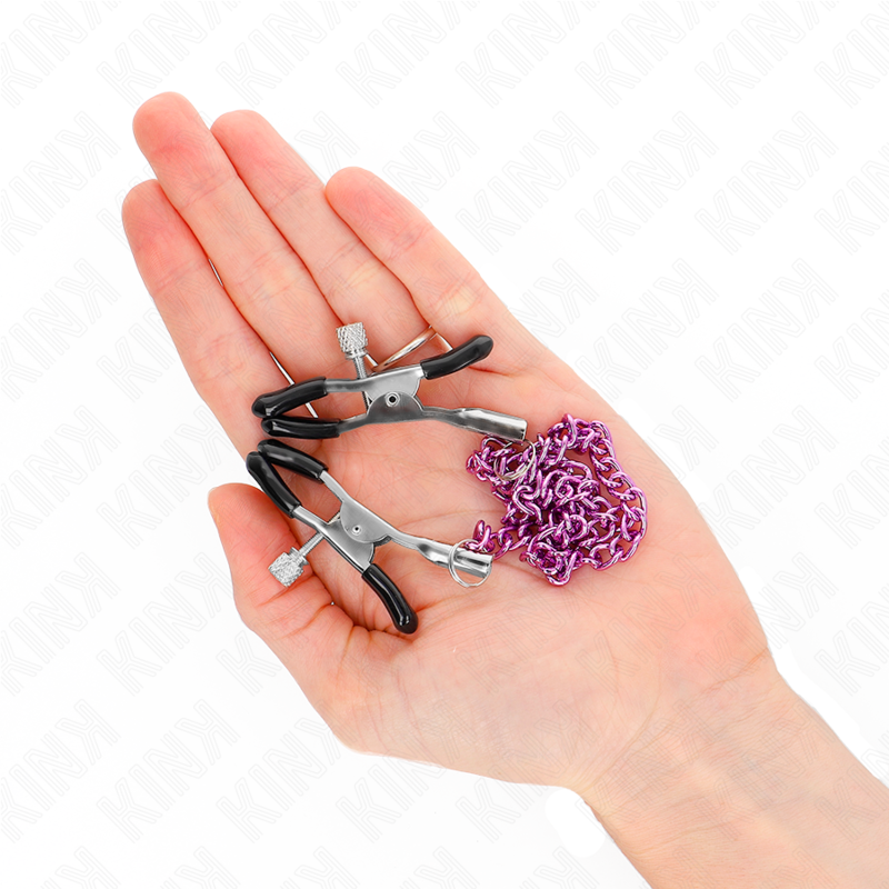 KINK - CHAIN ​​NIPPLE CLAMPS PURPLE 30 CM