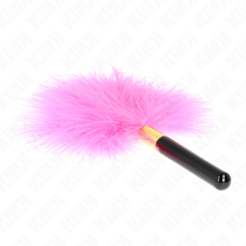 KINK - PLUMES À CHATOUCHER EN MÉTAL DORÉ FUCHSIA 18 CM