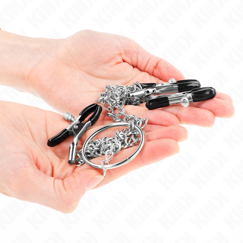 KINK - DRIEVOUDIGE TEPELKLEMMEN EN DICKKLEMMEN MET KETTING MODEL 0