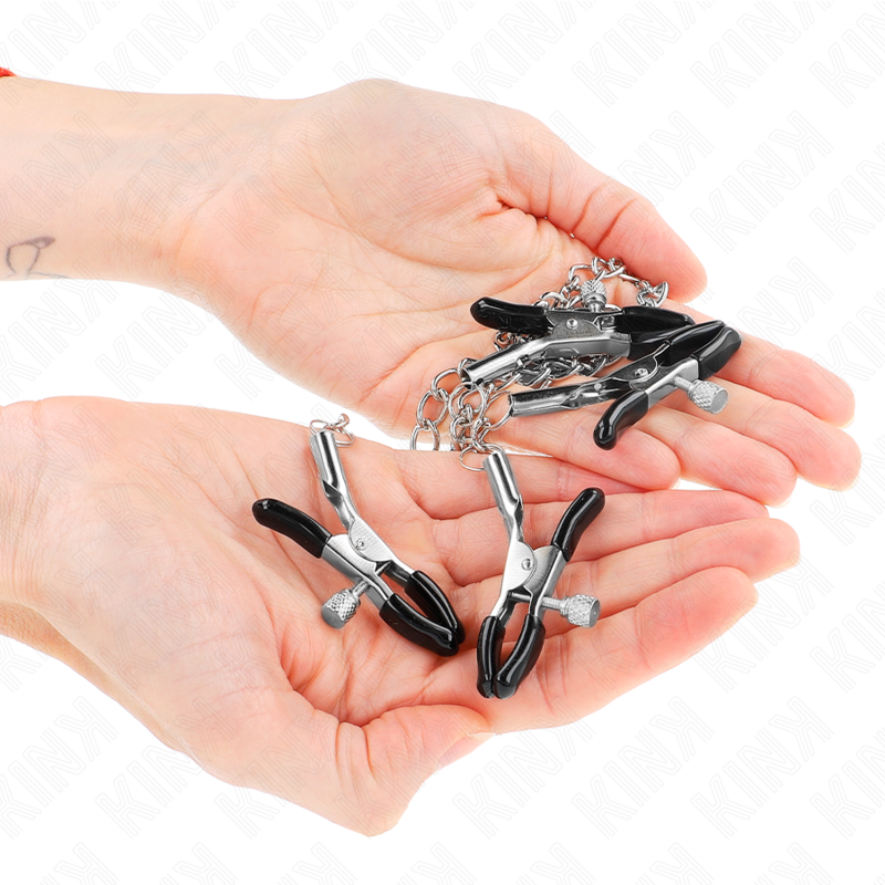KINK - 4 adjustable nipple and clitoris clamps, silver